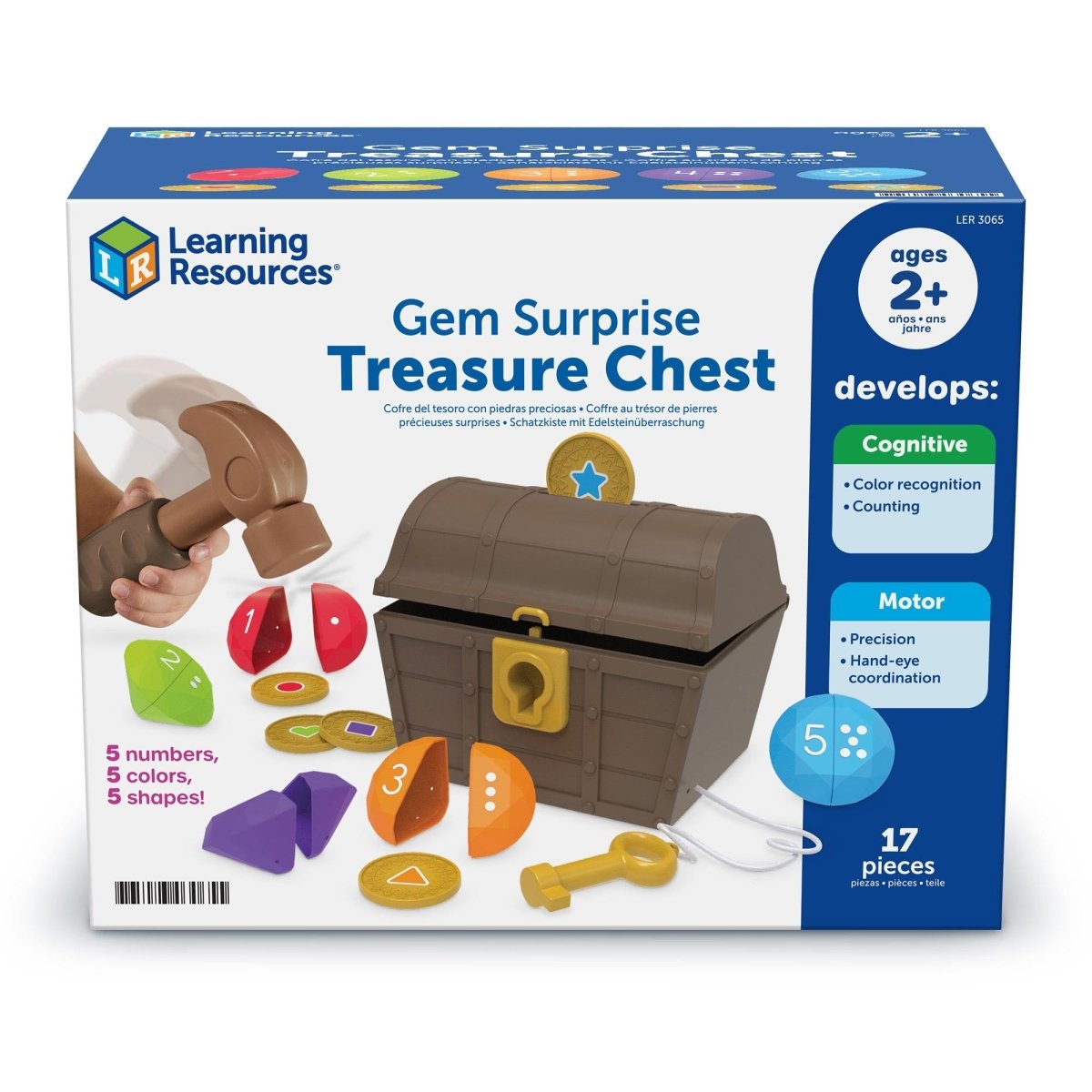 Coffre aux trésors des pierres précieuses -Jouets à trier & empiler- Boutique LeoLudo-Learning Resources