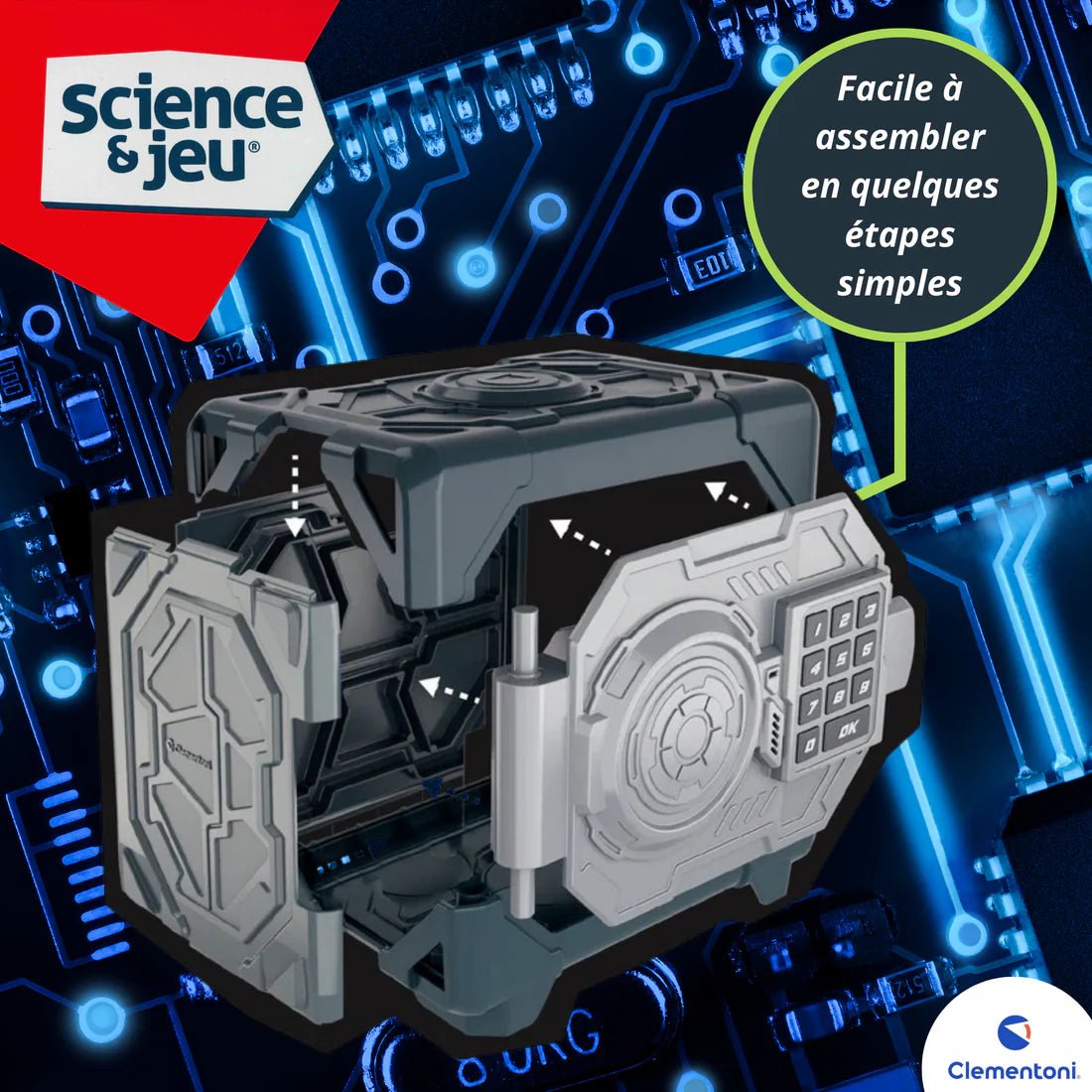 Coffre - fort digital - Jeux scientifiques - Boutique LeoLudo - Clementoni