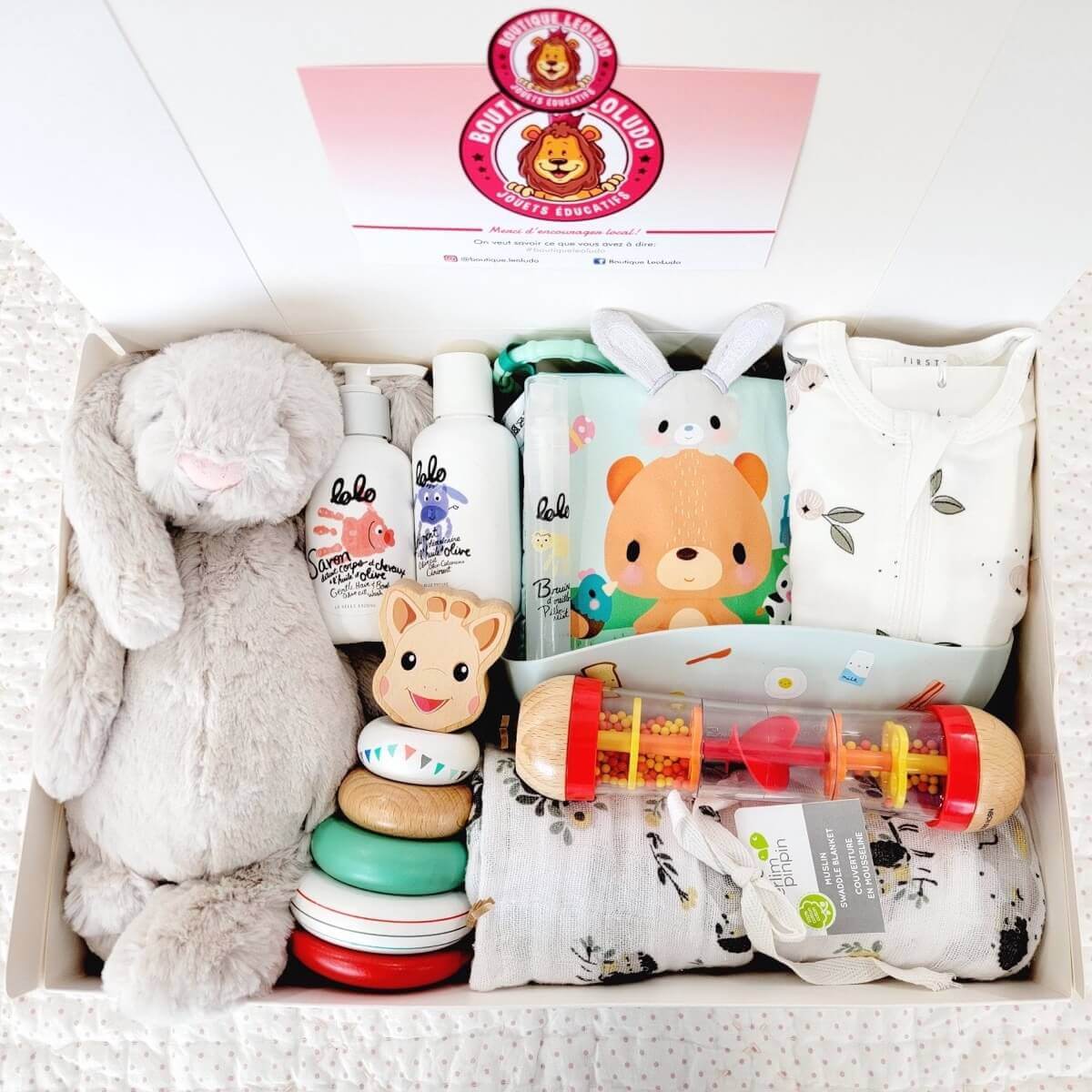 Coffret cadeau de naissance et shower de bébé - Ensembles cadeaux - Boutique LeoLudo - LeoLudo