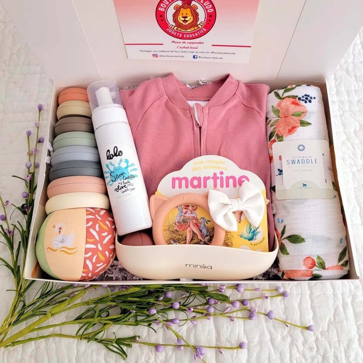 Sac à langer Cadeau Bébé personnalisé Rose grenadine Coton – Les griottes