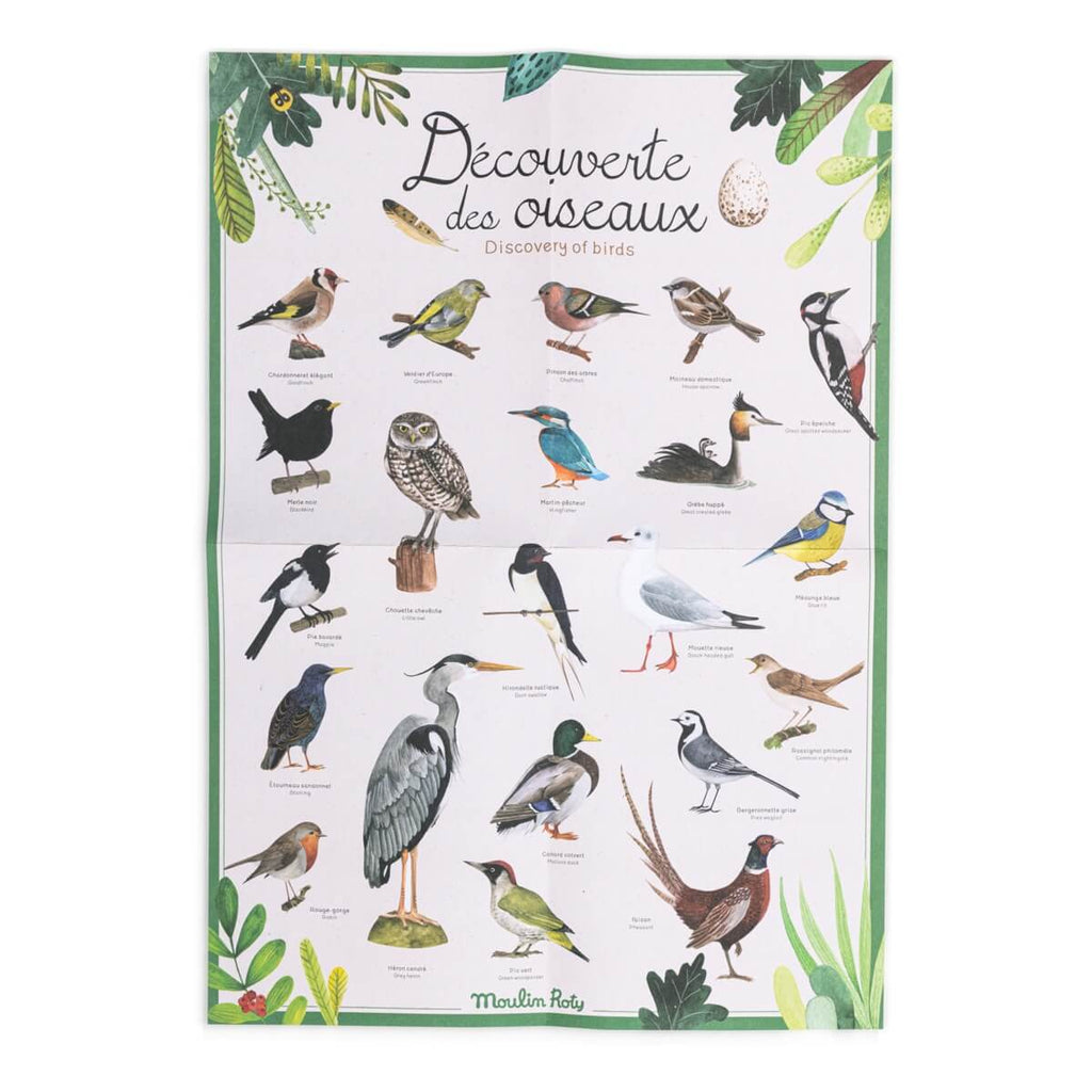 Coffret pédagogique du Botaniste - Découverte des oiseaux-Moulin Roty-Boutique LeoLudo