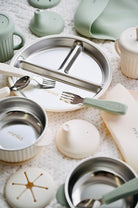 Coffret repas en acier inoxydable avec succion en silicone - choix de couleur -Ensembles cadeaux- Boutique LeoLudo-Minika