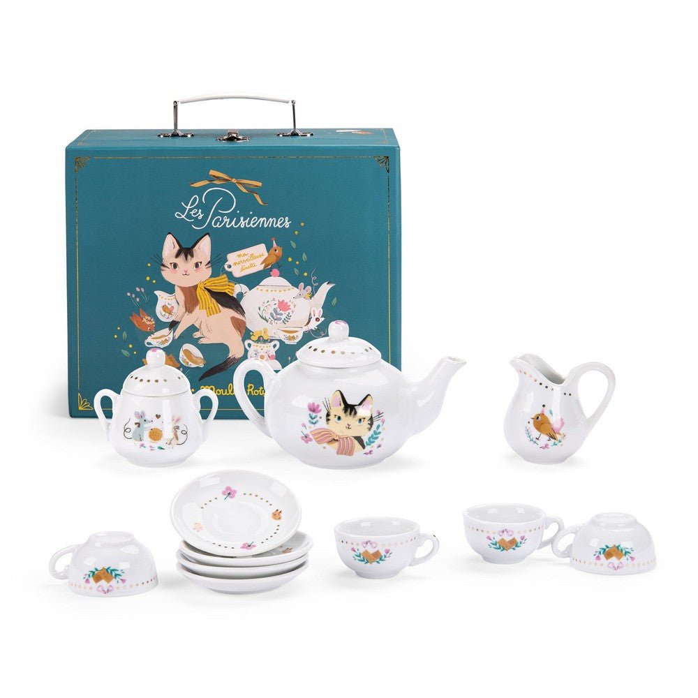 Coffret service à thé en céramique Les Parisiennes - Jouets d'imitation - Boutique LeoLudo - Moulin Roty