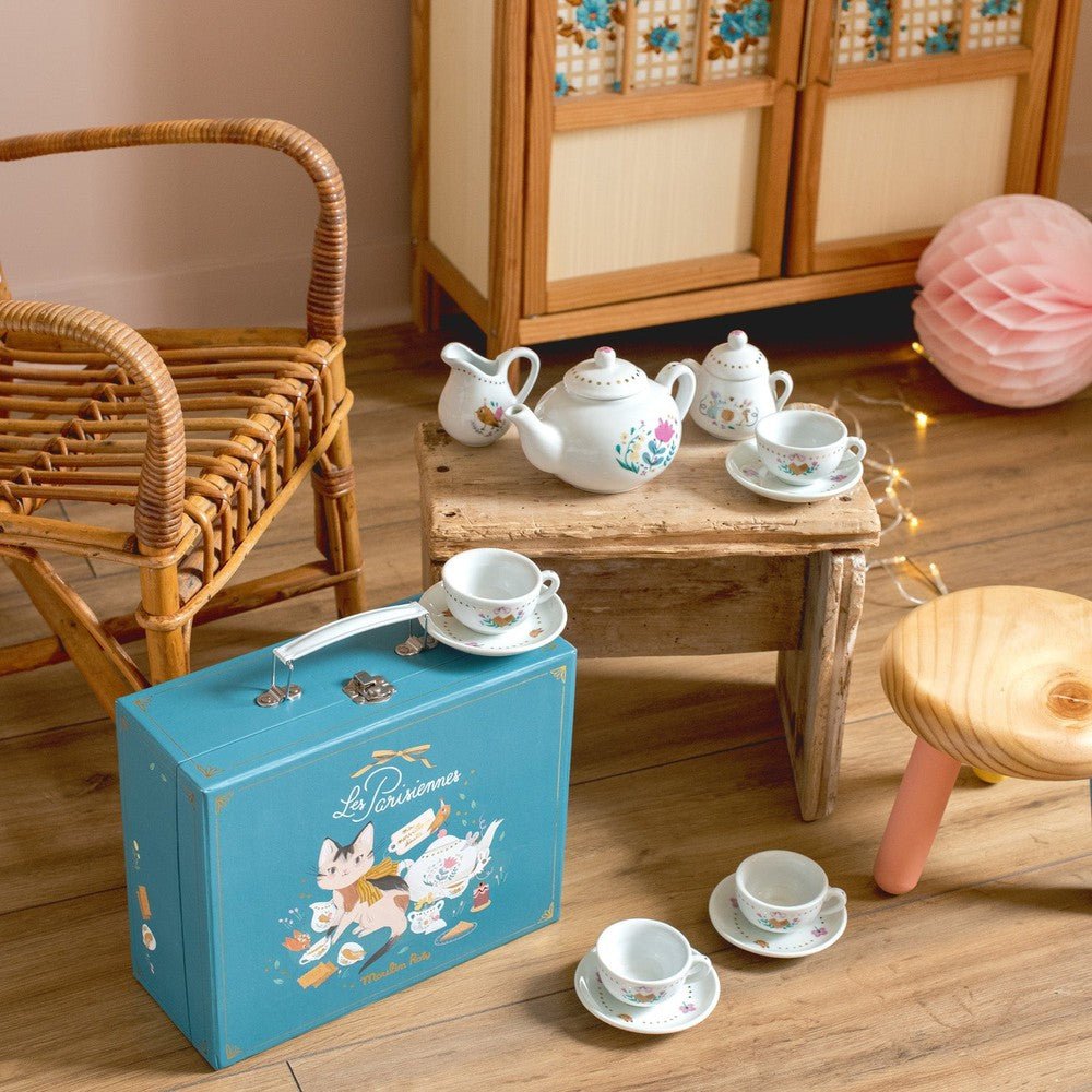 Coffret service à thé en céramique Les Parisiennes - Jouets d'imitation - Boutique LeoLudo - Moulin Roty