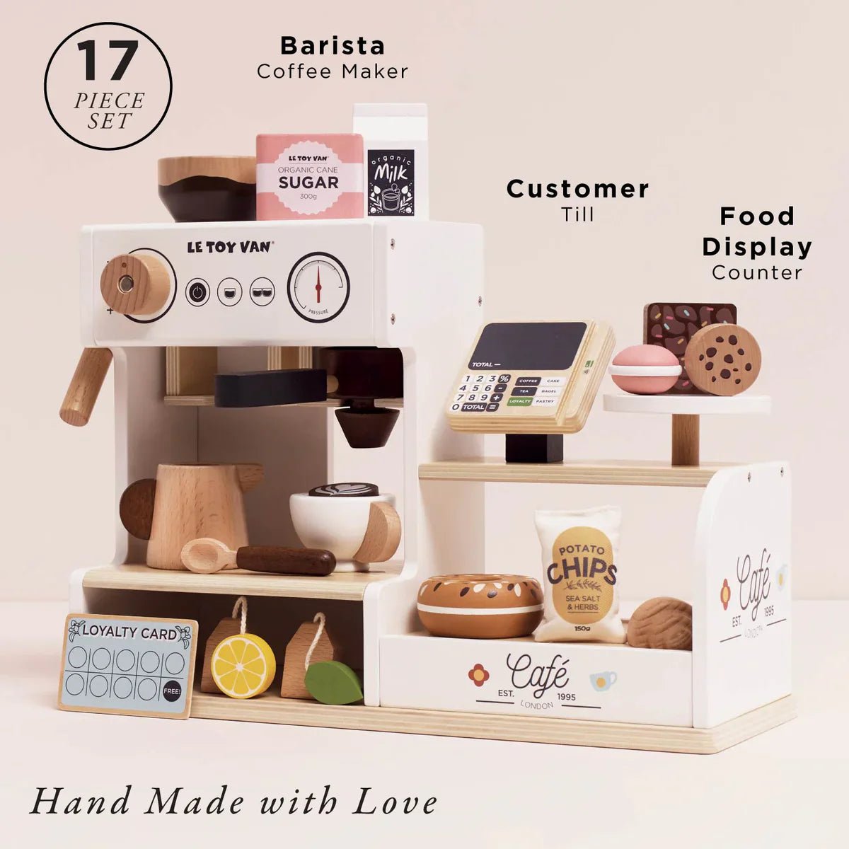 Comptoir café Barista en bois - Jouets d'imitation - Boutique LeoLudo - Le Toy Van