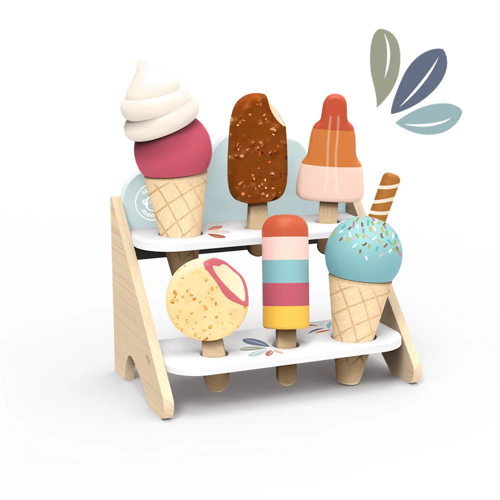 Comptoir de crème glacée en bois - Jouets d'imitation - Boutique LeoLudo - Speedy Monkey
