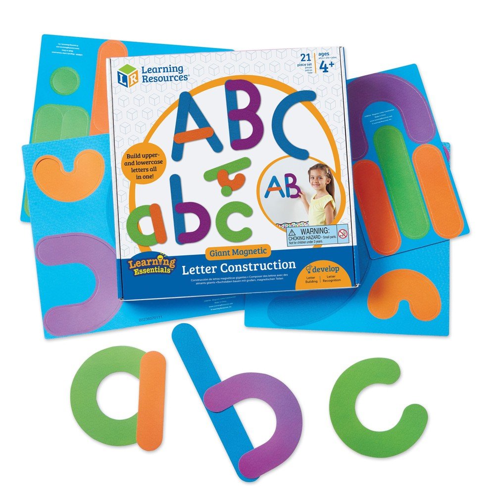 Construction magnétique de lettres géantes (21 pcs) - Jeux éducatifs - Boutique LeoLudo - Learning Resources