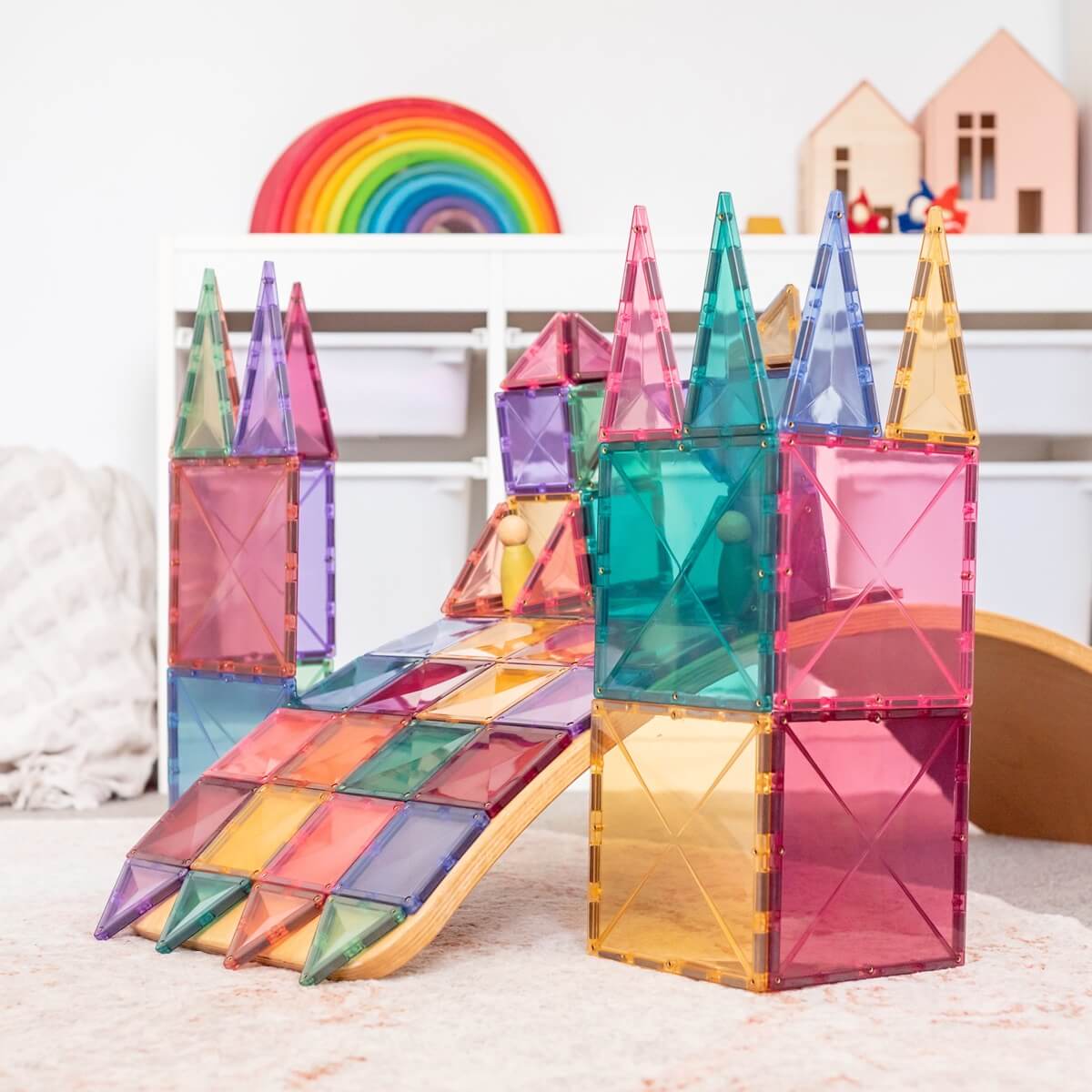 Construction magnétique - Kit de démarrage Pastel (64 pcs) - Jeux de construction - Boutique LeoLudo - Connetix