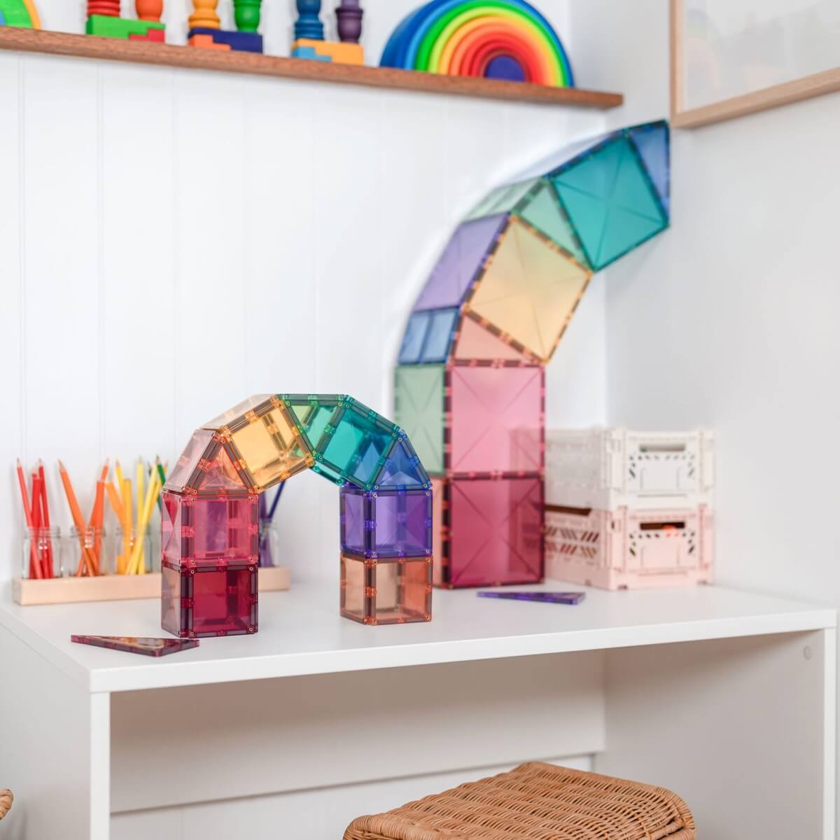 Construction magnétique - Kit de démarrage Pastel (64 pcs) - Jeux de construction - Boutique LeoLudo - Connetix