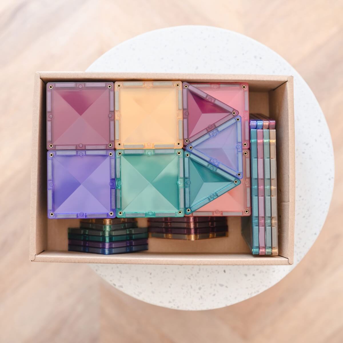 Construction magnétique - Kit de démarrage Pastel (64 pcs) - Jeux de construction - Boutique LeoLudo - Connetix