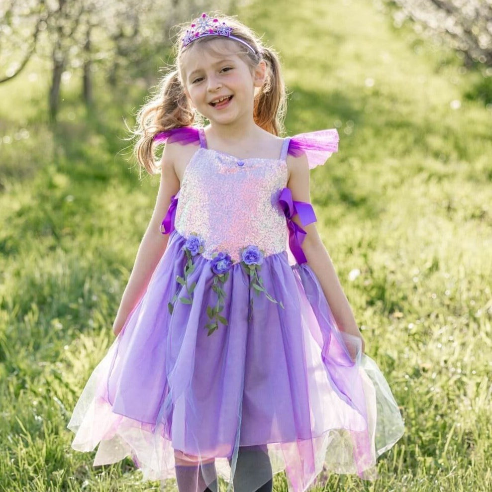 Costume de fée à paillettes lila (3 à 6 ans)-Great Pretenders-Boutique LeoLudo