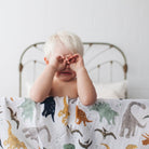Couverture à langer en mousseline de coton - Dino Friends-Little Unicorn-Boutique LeoLudo