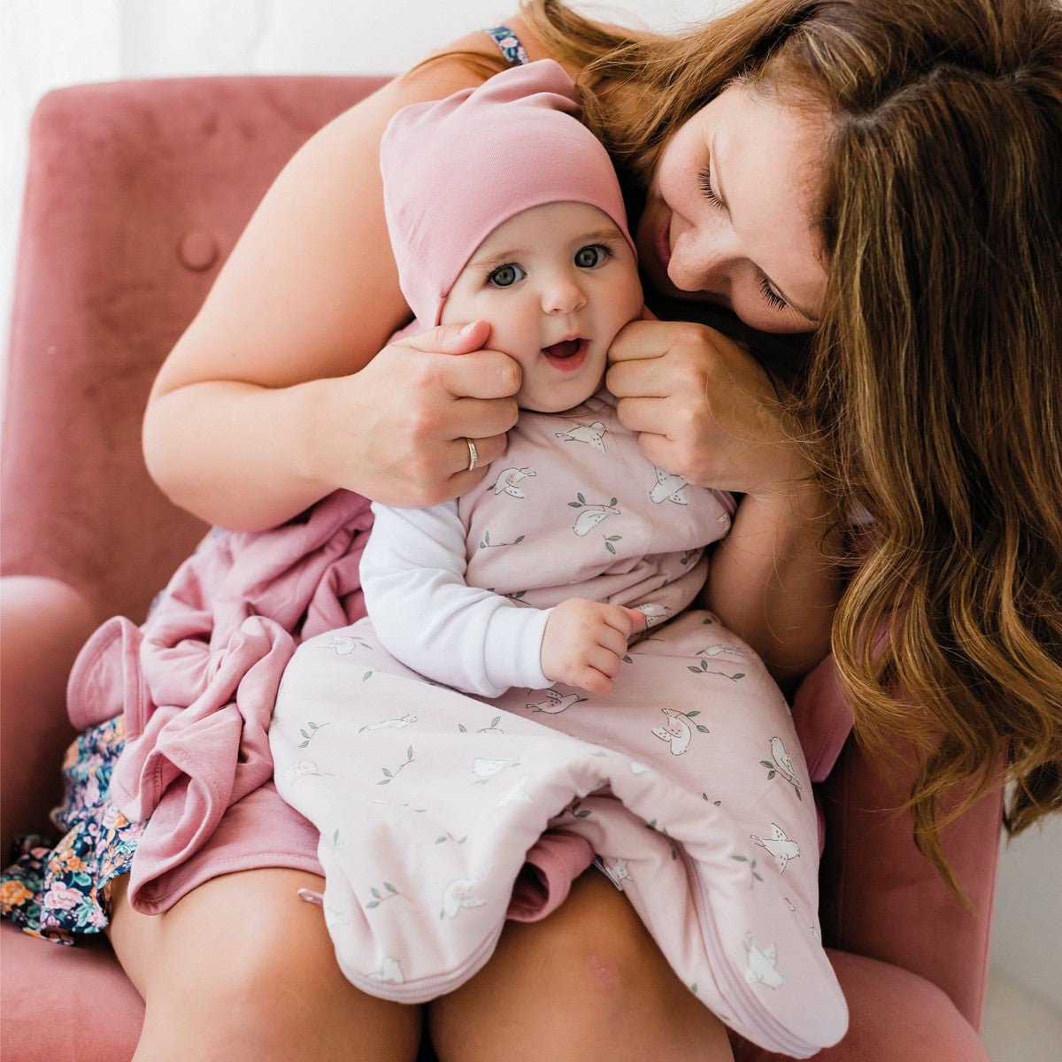 Couverture de bambou - Lotus rose - Couvertures - Boutique LeoLudo - Perlimpinpin