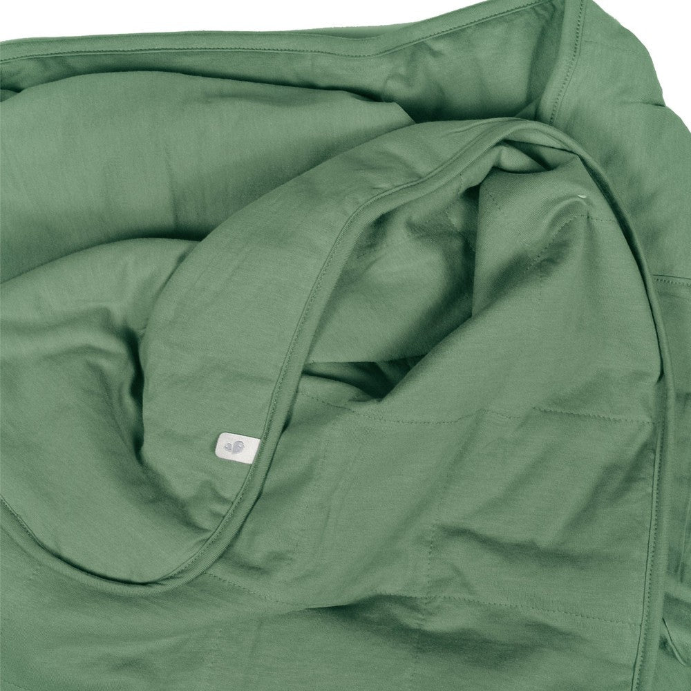 Couverture de bambou unie - Vert chasseur -Couvertures- Boutique LeoLudo-Perlimpinpin