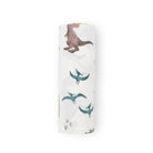 Couverture d'emmaillotage en tricot extensible - Dino Pals - Couvertures - Boutique LeoLudo - Little Unicorn