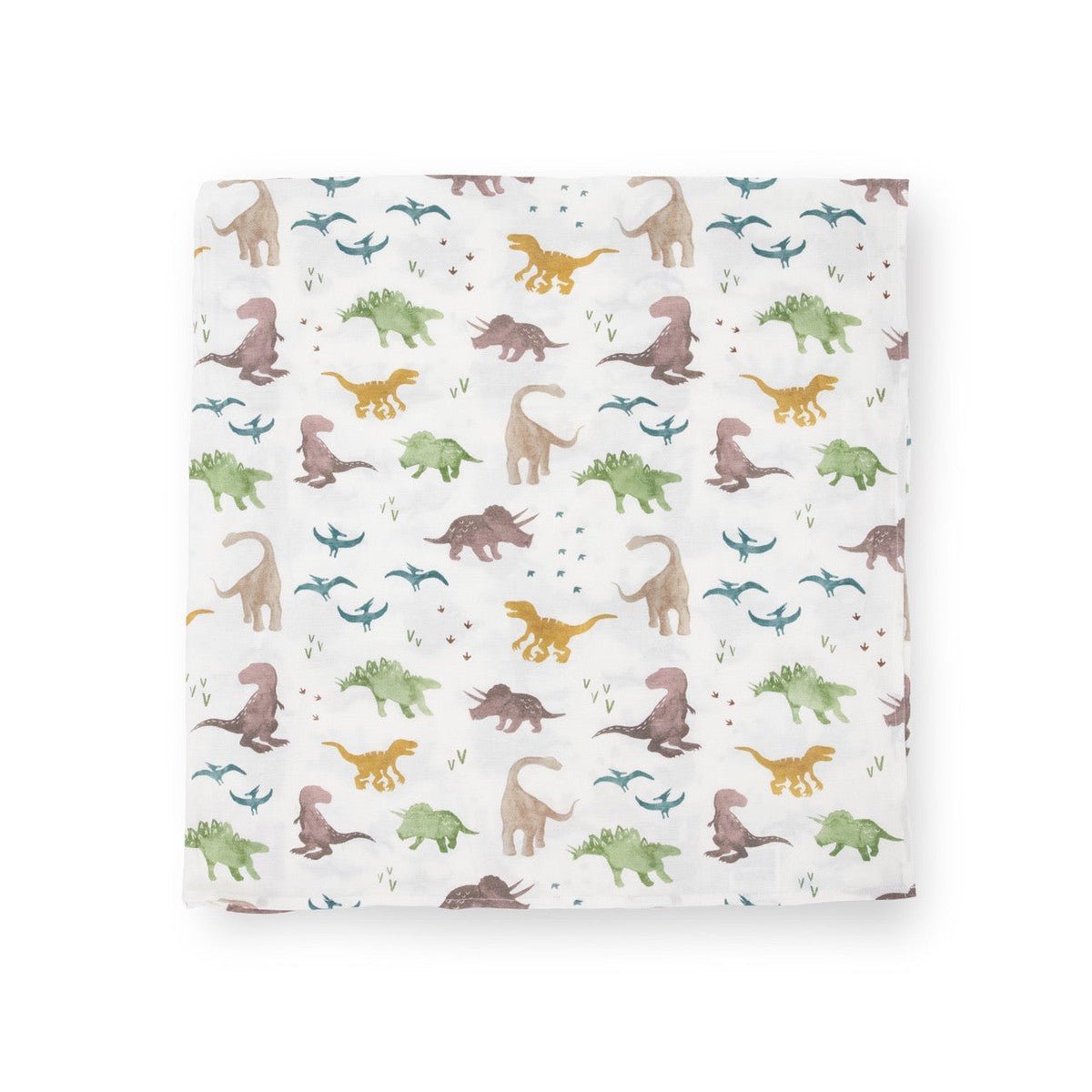Couverture d'emmaillotage en tricot extensible - Dino Pals - Couvertures - Boutique LeoLudo - Little Unicorn