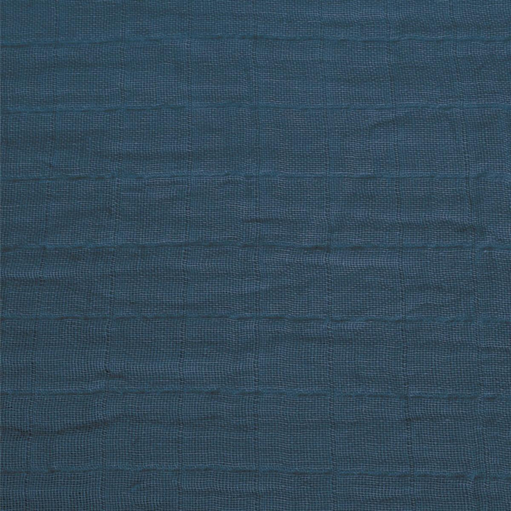 Couverture en mousseline de coton - Bleu marine-Perlimpinpin-Boutique LeoLudo
