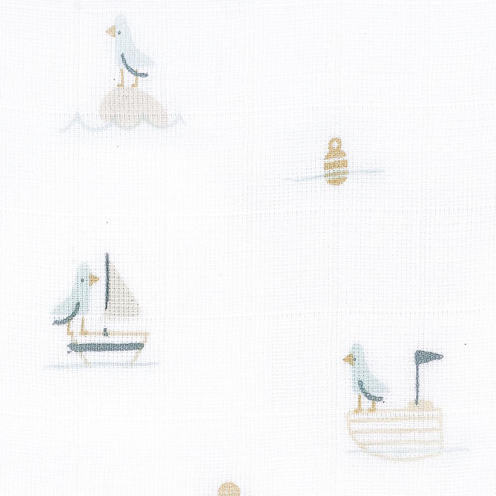 Couverture mousseline coton - Bateaux - Couvertures - Boutique LeoLudo - Perlimpinpin