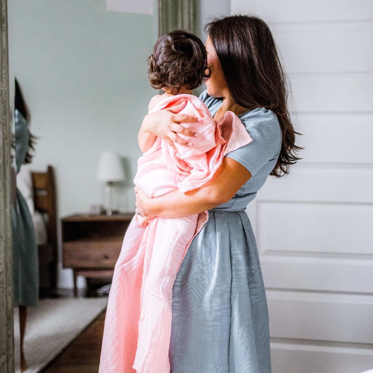 Couvertures mousselines - Watercolor Roses (paquet de 3)-Little Unicorn-Boutique LeoLudo