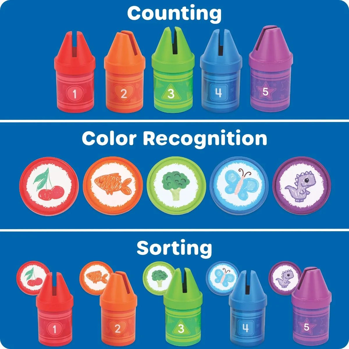 Crayons à compter -Jeux éducatifs- Boutique LeoLudo-Learning Resources