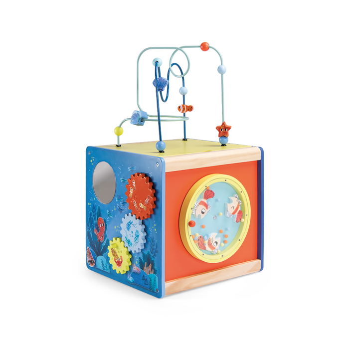 Cube d'activités en bois Aventures de Paulie - Jouets d'éveil - Boutique LeoLudo - Moulin Roty