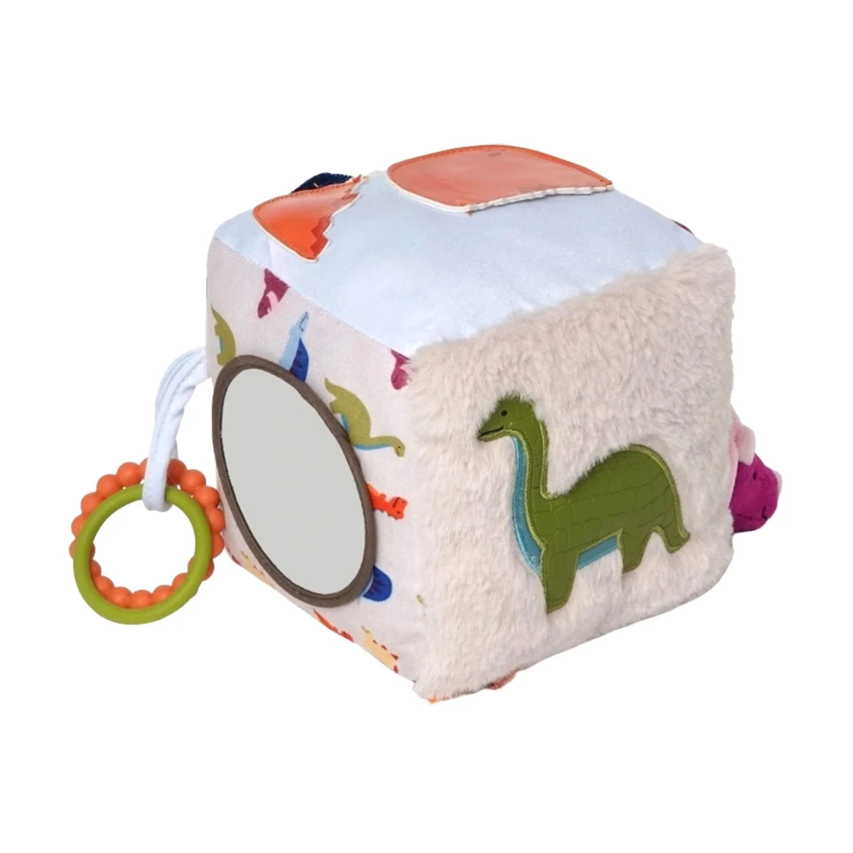 Cube d'activités sensorielles en tissu - Dino - Jouets d'éveil - Boutique LeoLudo - Little Big Friends