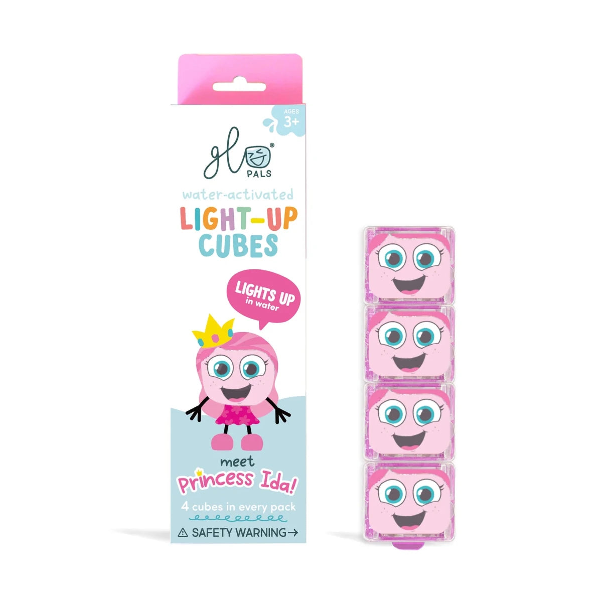 Cubes lumineux pour le bain Glo Pals (paquet de 4) -Jouets de bain- Boutique LeoLudo-Glo Pals