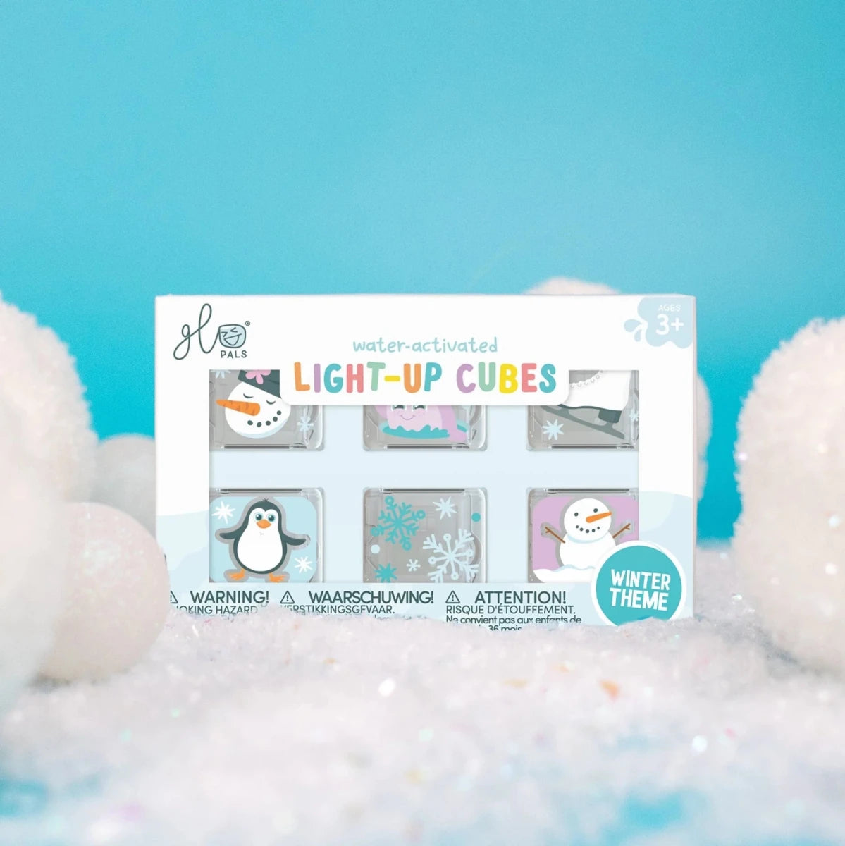 Cubes lumineux thématique pour le bain Glo Pals (paquet de 6) - Jouets de bain - Boutique LeoLudo - Glo Pals