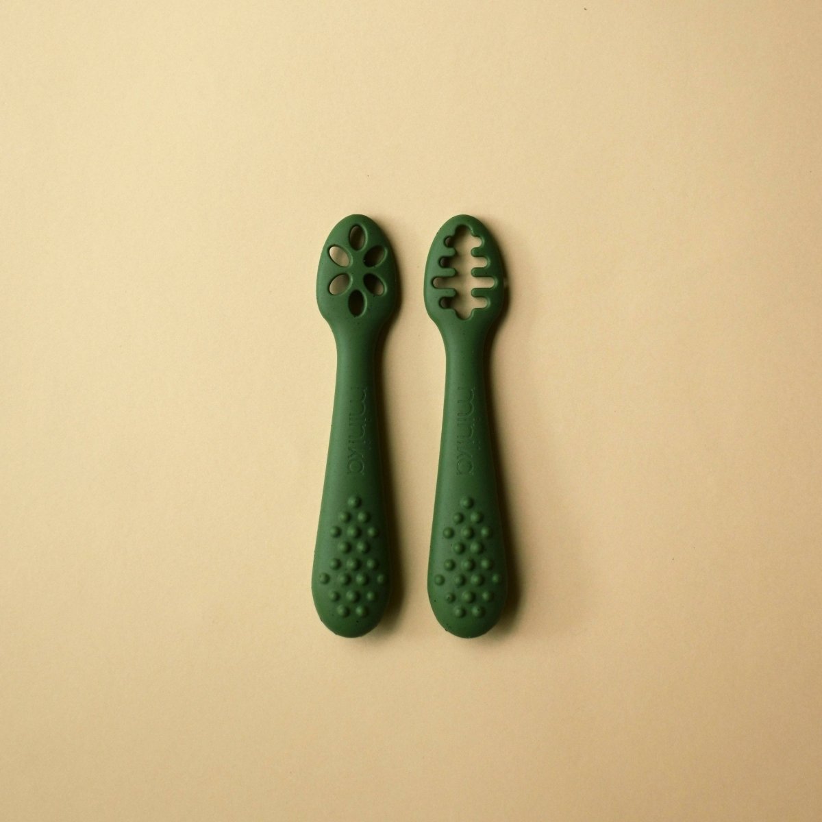 Cuillères d'apprentissage en silicone – Ensemble de 2 -Alimentation & repas- Boutique LeoLudo-Minika