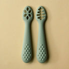 Cuillères d'apprentissage en silicone – Ensemble de 2 -Alimentation & repas- Boutique LeoLudo-Minika