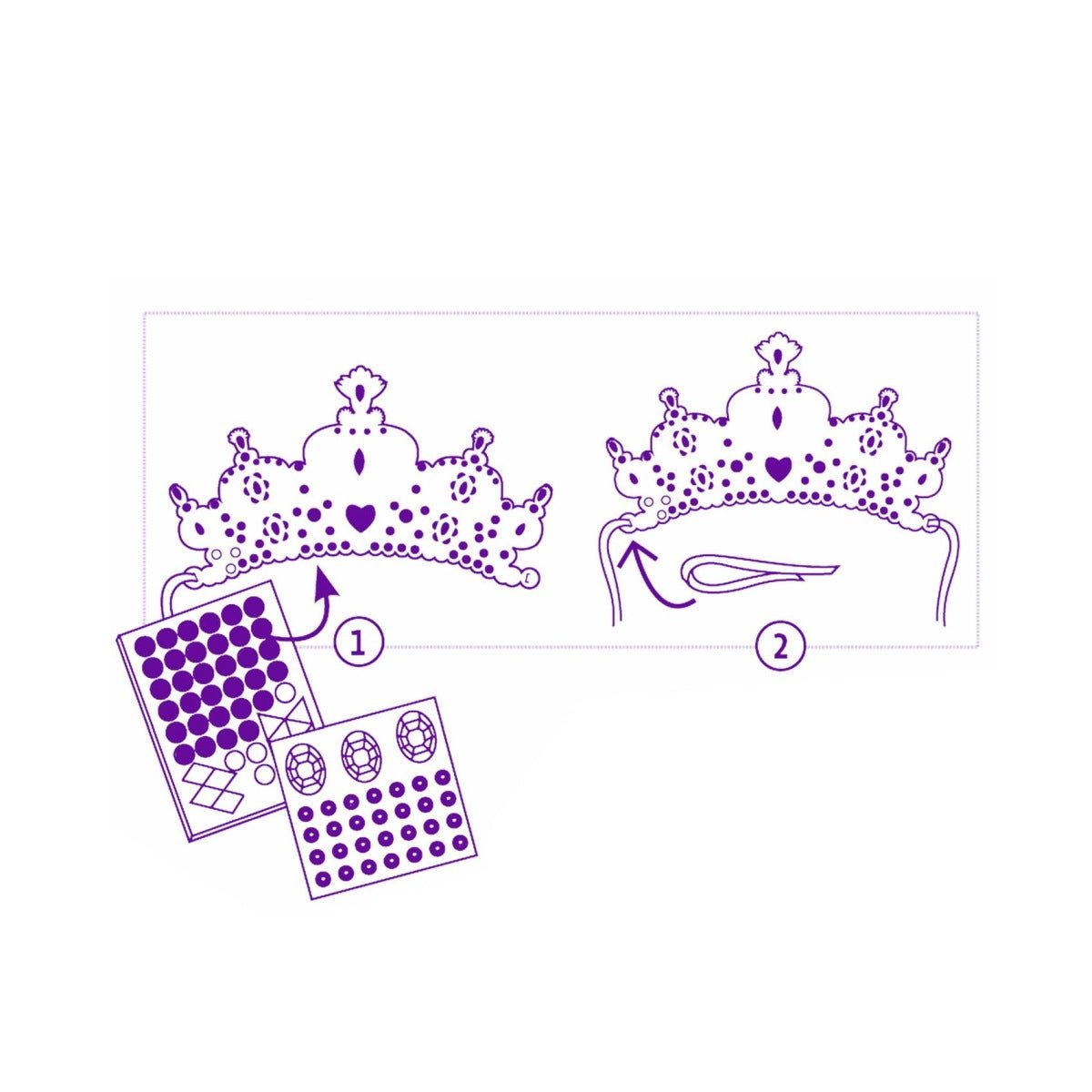 Diadèmes mosaiques DIY - Comme une princesse - Art & bricolage - Boutique LeoLudo - Djeco
