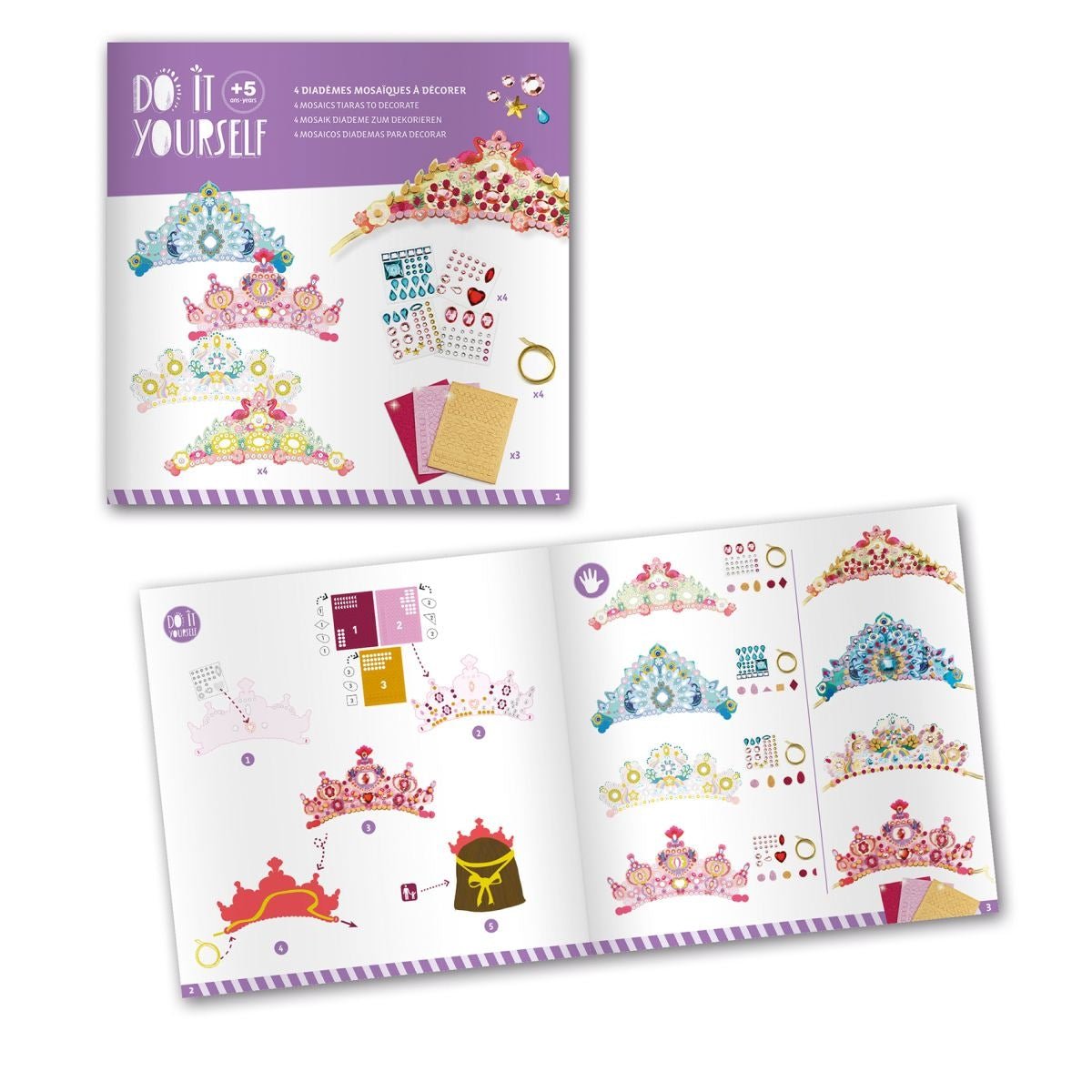 Diadèmes mosaiques DIY - Comme une princesse - Art & bricolage - Boutique LeoLudo - Djeco