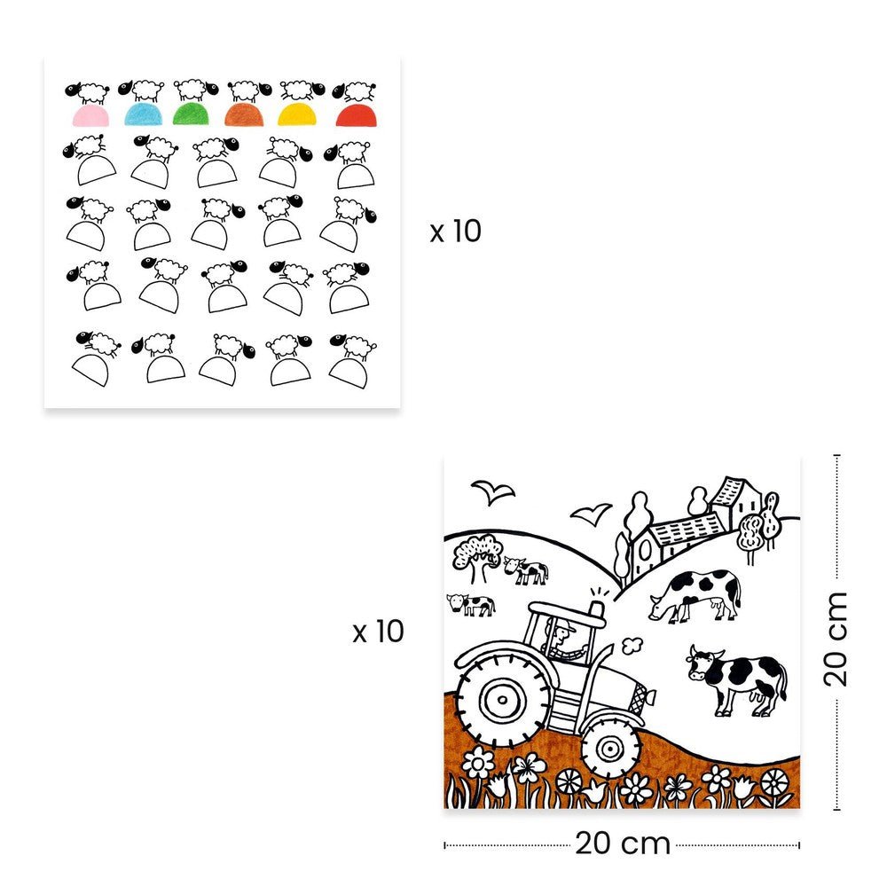 Distributeur de coloriages - Ferme - Art & bricolage - Boutique LeoLudo - Djeco