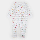 Dormeuse blanc cassé à imprimé lumières des Fêtes -Vêtements- Boutique LeoLudo-Petit Lem