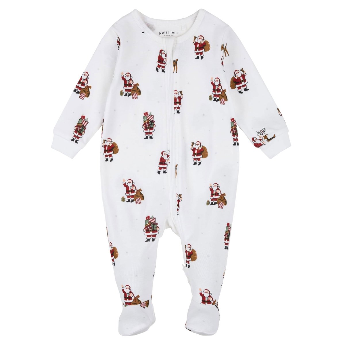 Dormeuse blanc cassé à imprimé nuit du Père Noël -Vêtements- Boutique LeoLudo-Petit Lem