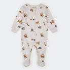 Dormeuse crème à imprimé chien de Noël -Vêtements- Boutique LeoLudo-Petit Lem