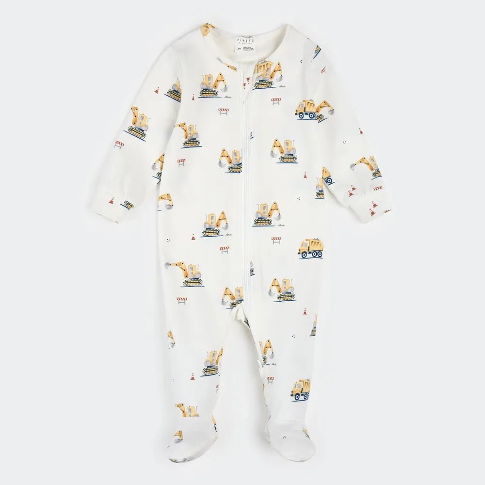 Dormeuse - Excavatrices (0 - 12 mois) - Vêtements - Boutique LeoLudo - Petit Lem