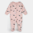Dormeuse rose pivoine à imprimé chats festifs -Vêtements- Boutique LeoLudo-Petit Lem