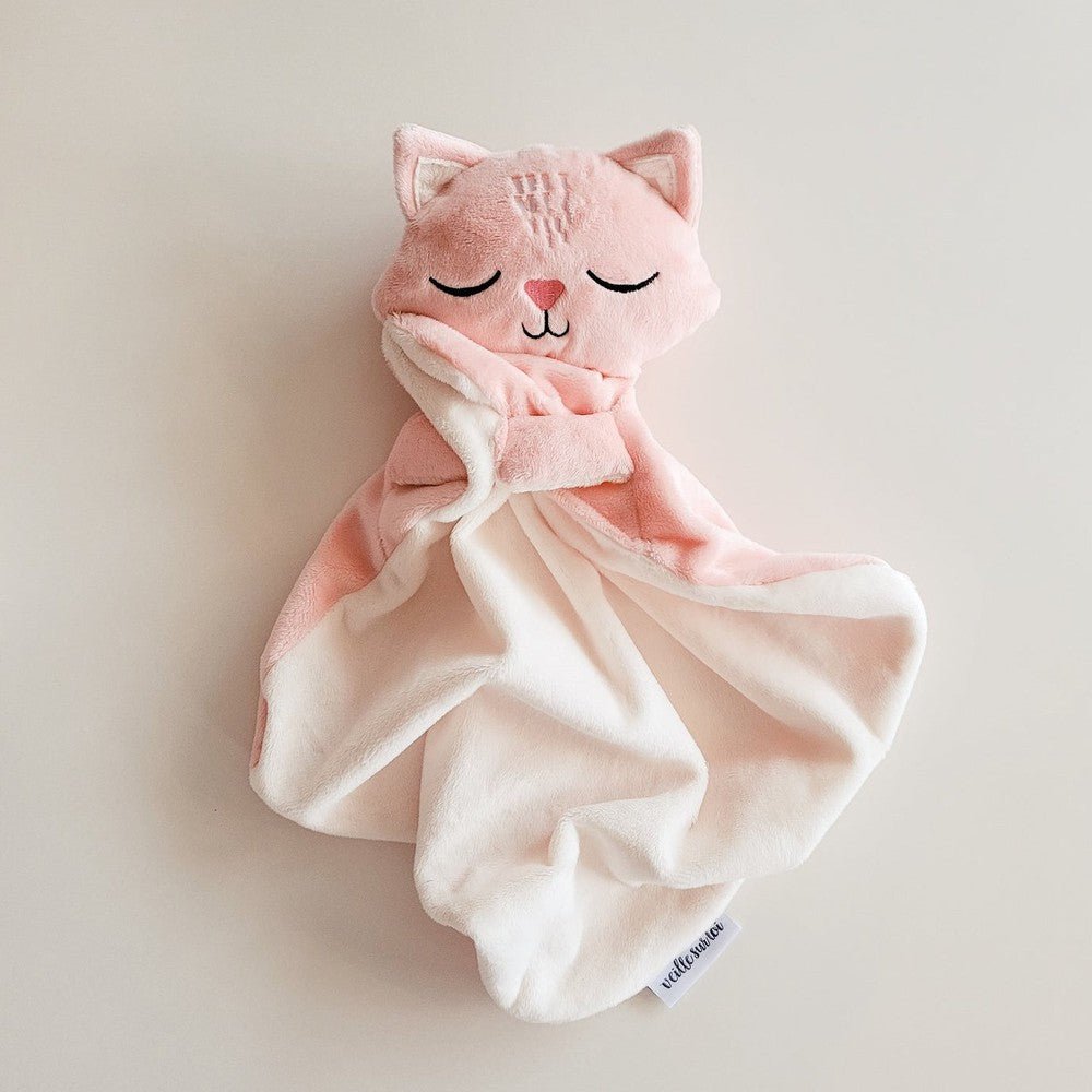 Doudou chaton Charlotte endormie -Peluches- Boutique LeoLudo-Veille sur toi