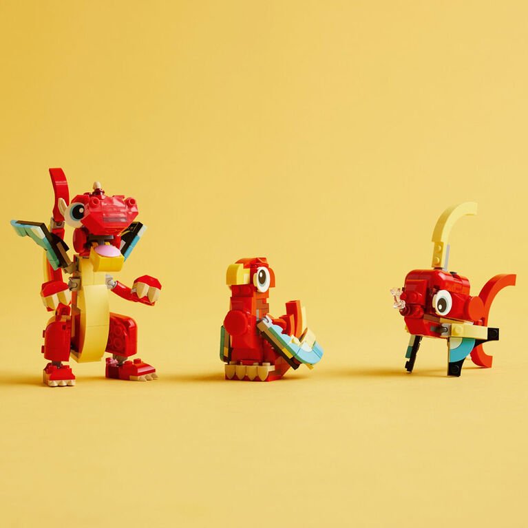 Dragon rouge LEGO Creator (149 pcs) - Jeux de construction - Boutique LeoLudo - LEGO