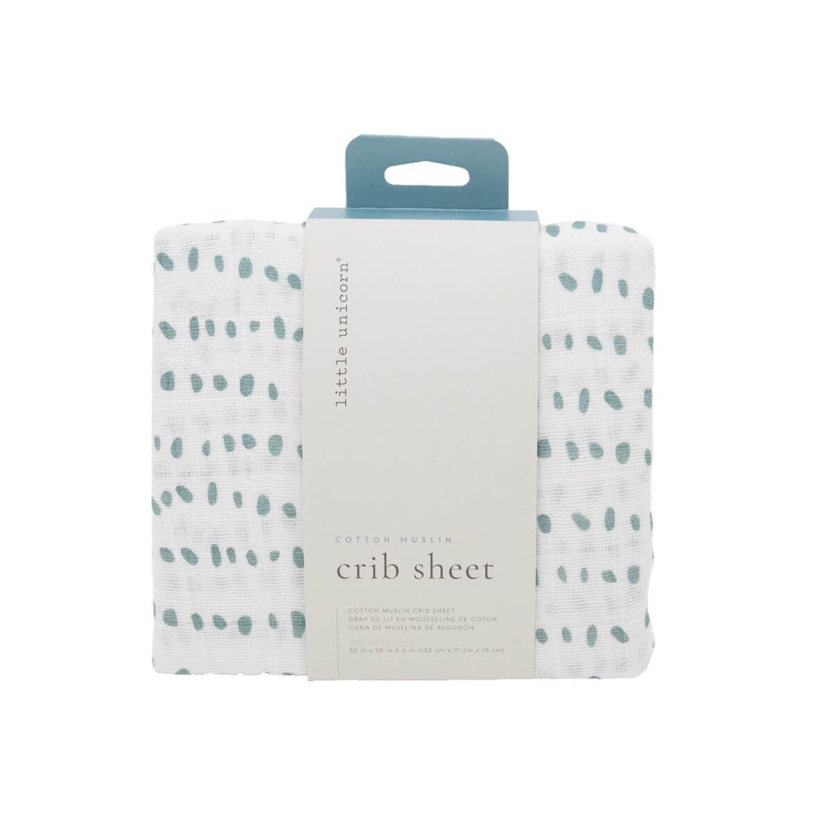 Drap contour en mousseline pour lit de bébé - Rayé - Literie - Boutique LeoLudo - Little Unicorn