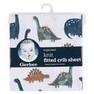 Drap de lit de bébé en tricot - Dino Time - Literie - Boutique LeoLudo - Gerber