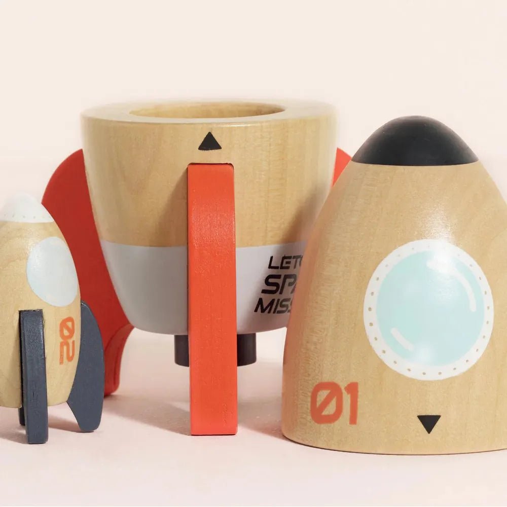 Duo de fusées magnétiques en bois - Véhicules de jeu - Boutique LeoLudo - Le Toy Van