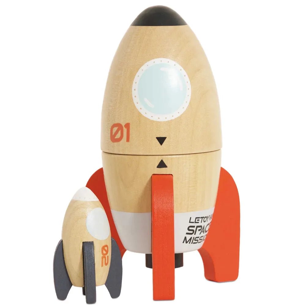 Duo de fusées magnétiques en bois - Véhicules de jeu - Boutique LeoLudo - Le Toy Van
