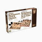 Ens. 3 en 1 Backgammon échecs et dame - Jeux de société - Boutique LeoLudo - Gladius