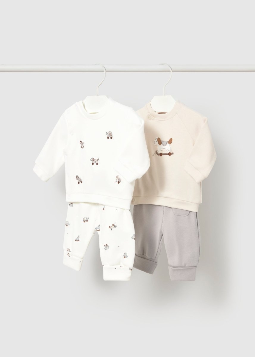 Ensemble 4 pièces en coton Mayoral – Gris brume -Vêtements- Boutique LeoLudo-Mayoral