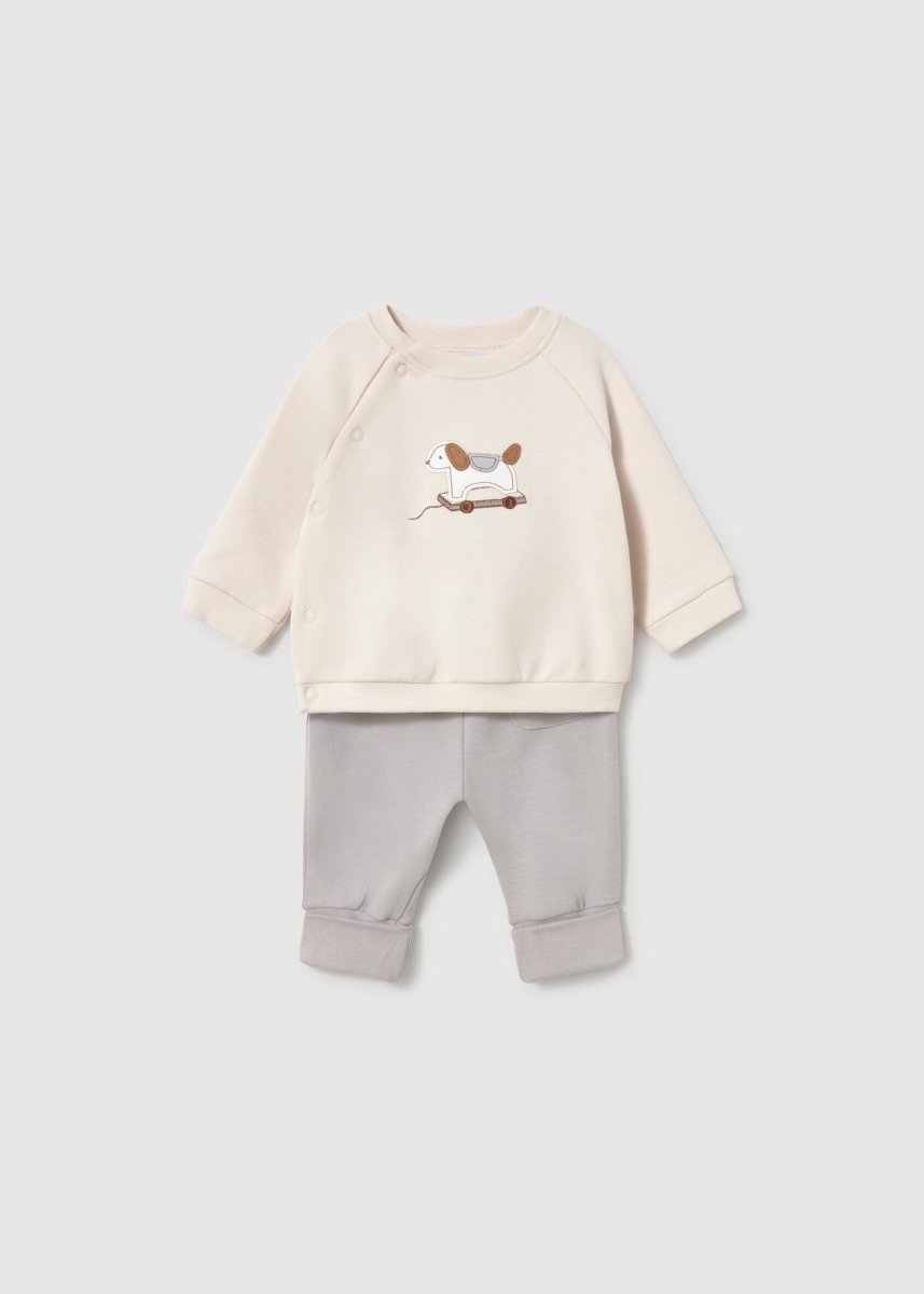 Ensemble 4 pièces en coton Mayoral – Gris brume -Vêtements- Boutique LeoLudo-Mayoral