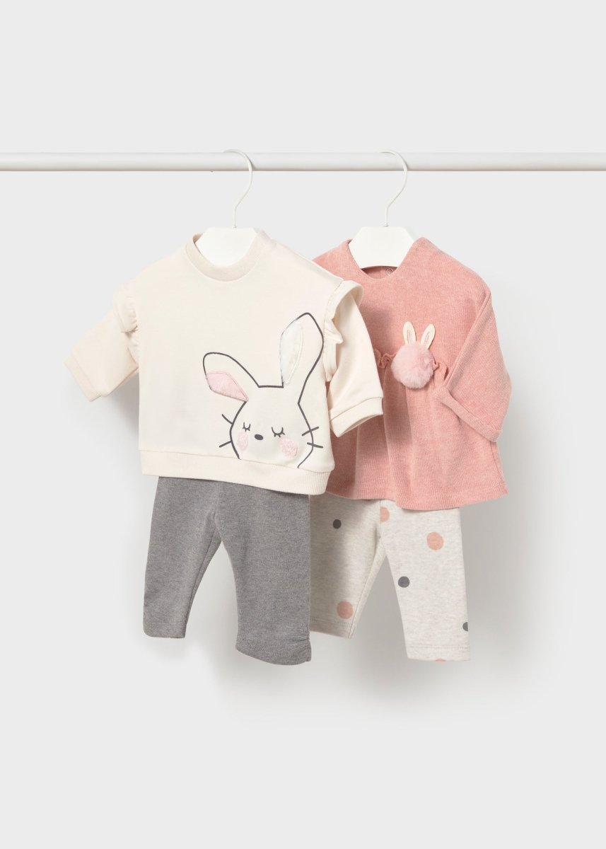 Ensemble 4 pièces en coton Mayoral – Lapins -Vêtements- Boutique LeoLudo-Mayoral