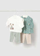 Ensemble 4 pièces en coton Mayoral – Sauge -Vêtements- Boutique LeoLudo-Mayoral