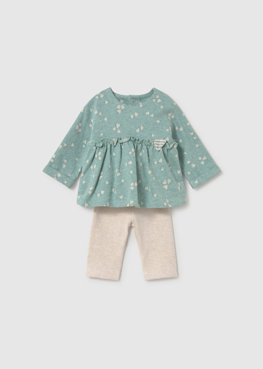 Ensemble 4 pièces en coton Mayoral – Sauge -Vêtements- Boutique LeoLudo-Mayoral